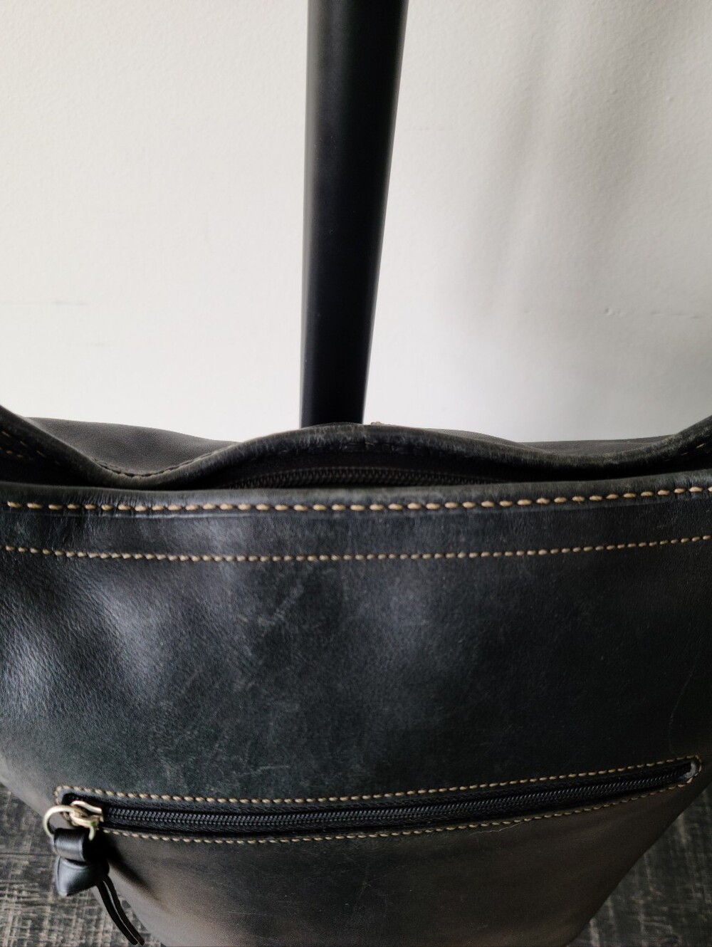 Coach Vintage Black Leather Bleecker Duffle Bucket Bag #F13353 - Picture 4 of 15